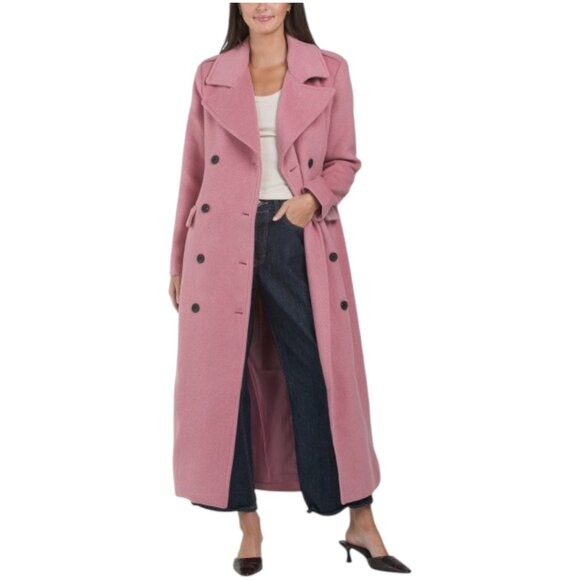 AVEC LES FILLES Maxi Double Breasted Coat - Picture 1 of 2